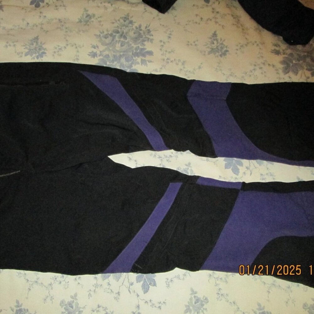 Feller Hosen Austria Womens Black/Purple Ski Snow Pants Size 34 Regular